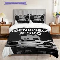 Koenigsegg Jesko Power Three-piece set (1 * duvet cover + 2 * pillowcase, without core) 2D Flat Bedding set Duvet cover and pillowcase 135x200cm