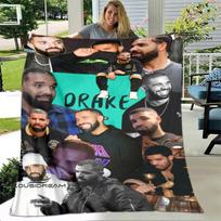 Raperio Drake 3D spausdinti pledai Flanelinis šiltas pledas Minkštas jaukus pledas Kelioniniai pledai lovos užtiesalai Gimtadienio dovana 80x120cm(31x47inch)