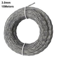1Roll Spiral Trimmer Line 3.0mm*15m Nylon Grass Trimmer Rope Trimmer Wire Rope  Lawn Mower Accessory