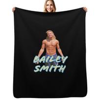 Bailey Smith Throw Blanket Machine Washable Soft Warm Blanket Size: 75*100cm, Weight: 230 GSM