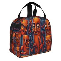 Italian Brainrot TUNG TUNG TUNG SAHUR Lunch Bag Women  Thermal Cooler Insulated Lunch Boxes for School One Size