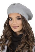 Vivisence elegancki damski beret dzianinowy jasnoszary, model 7005