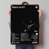 Travis Scott UTOPIA Tinplate Posters Customizable Wall Art Retro Vintage Metal Signs for Home Room Bedroom Decorations Wand Deko 20X30CM