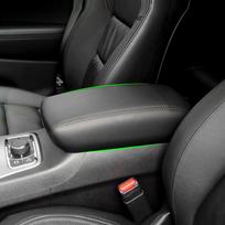 Soft Leather Armrest Cover For Jeep Grand Cherokee 2011 -  Car-styling Center Control Armrest Box Skin Cover Sticker Trim B-r sticky type