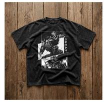 Berserk Armor Graphic T-Shirt, Guts Berserker Armor Tee, Dark Fantasy Anime Shirt, Black White Manga Streetwear Tee XL