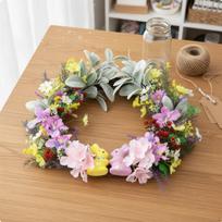 Hare Ear Wreath Artificial Flowers Botanical and Trailing Farmhouse Home Decor for Door,