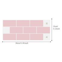 3D Peel and Stick Stickers Kitchen Wall Bathroom Mosaic Self Adhesive 1 Pcs rožinė