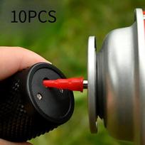 10 Pack Butane Tank Filling Valve Connectors Refill Adapters for Cassette Tanks raudona