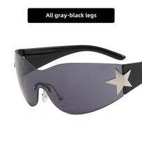 Frameless Pentagram Aviator Sunglasses: 2022 Y2K Spicy Girl Sunshades As shown in the picture
