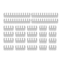 24pcs/Set PC Cable Comb 24Pin 8Pin 6Pin Computer Cable Management Comb Fit for 3.0-3.6mm PC Computer Gesleeved Up Extension Clip