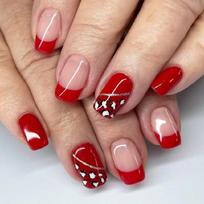 Short Square Press on Nail 24 Pcs Glossy French Tip Leopard Designs Stick on Nail Decoration for Autumn Manicure 24Pcs 1