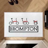 Abstract Art Bicycle Brompton Door Mat Floor Mats Non-slip Pad Rug Slip-resistant Clean Feet Entrance Mat Decoration for Bedroom 40x60cm