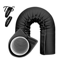 Portable Air Conditioner Exhaust Hose Sleeve Insulation Cover, with Tool-free Installation And Adjustable Ac Energy Saver Straps, Duct Heat A