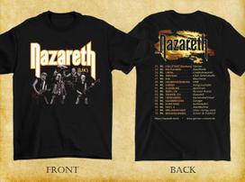 2 Sides Nazareth Band UK Tour 20 26 Shirt Unisex Black S-5XL Nazareth 2B0038 XL