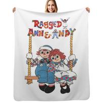 Raggedy Ann And Raggedy Andy Throw Blanket Soft Warm Blanket Gift for Grandparents Size: 75*100cm, Weight: 230 GSM