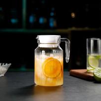 Anti-fall Stripe Pitcher Transparent Cold Water Kettles Ice Tea Pot Water Bottle  Beverage 600ml