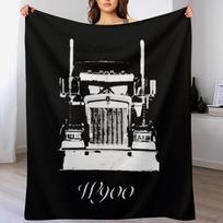 Kenworth W900 Grill View Worn Look \t Throw Blanket Anti Shedding Soft Fuzzy Blanket for Home Size: 75*100cm, Weight: 230 GSM