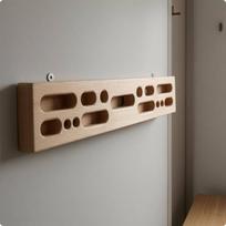 Climbing Fingerboard Perforated Finger Strength Board Wood Finish Training Panel for Rectangle