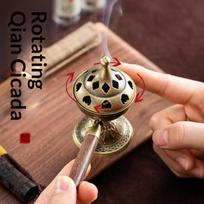 Rotating Handheld Stove Incense Burner No Sticky Powder Pear Account Incense Pan Fragrance Long-Lasting Incense Burner onesize