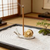 Mini Snail Incense Holder Metal with Sandalwood Line Stick Burner Adorable Decor Accent for Spa Office Bedroom Scent Diffusion auksas