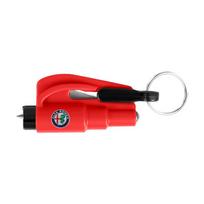2-in-1 Car Tools Car Safety Hammer Window Breake Life Saving Seat Belt Cutter for Alfa Romeo 146 147 155 156 159 Stelvio Giulia Giulietta Mito GT raudona