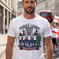 England 2026 World Cup Football Shirt | Harry Kane Bukayo Saka Fan Tee S