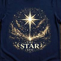 The Star Tarot Card Shirt, Major Arcana Tee, Dark Academia T-Shirt, Celestial Occult Graphic, Vintage Tarot Reader Gift L