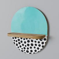 Azure treasure oval shelf