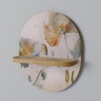Soften poppy oval shelf