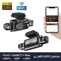 1080P Multi-Lens WiFi Dash Cam with APP Control 32GB juoda
