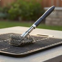 Spring Coil Grill Brush Heavy Duty Double Spiral ShedResistant Outdoor Cleaning Tool for