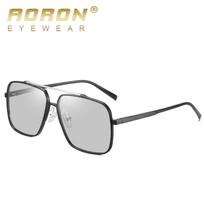 AORON Classic Night Vision fotochrominiai poliarizuoti akiniai nuo saulės Metaliniai akiniai vyrams Moterims Photochromic Lens juoda