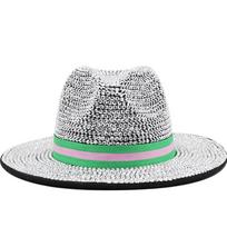 prabangios kalnų krištolinis fedora džiazo kepurės kaubojiškos kepurės moterims ir vyrams dvipusis spalvotas kepuraitė sidabrinis deimantas fedora didmeninė prekyba 56-58CM Adjustable gray
