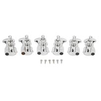 1:18 Gear Ratio Guitar Tuners Knob Enclosed Robust Silver Electric Guitar String Knob Tuning Pegs