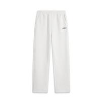 Li Ning Sports Lifestyle Series Solid Color Breathable Comfortable Loose Straight Leg Knitted Sports Pants Women bottoms Light-Floral-Gray AKLU624-3 XL