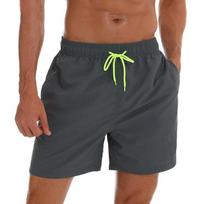 Men's Micro-Elastic Solid Color Beach Surfing Shorts XXXL