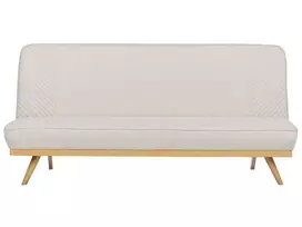 Dvivietė išskleidžiama sofa KALFAFEL, smėlio spalvos