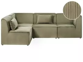 Modulinė 4 vietų kampinė sofa LEMVIG dešininė, žalias velvetas