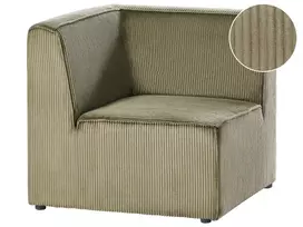 Kampuotas modulis LEMVIG kairinis, žalias, velvetas