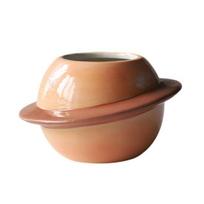 Mini planetos formos keraminis sultingas bonsai gėlių vazonas darbalaukio balkono kiemo dekoras oranžinė