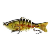 10CM/15.5G Daugianarės Žvejybinis Masalas su Kabliukais Realistiškas 7-ių Sekcijų Swimbait Bioninis Kietas Dirbtinis Masalas Gėlavandenei Sūriavandenei Žvejybai Žvejybos Priedai E