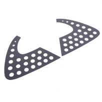 Aluminum Alloy For SEAT Leon MK2 2008-2012 Car Rear Window Glass Protector honeycomb design Trim Sticker Car Accessories juoda