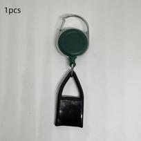 1/2/3Pcs Lighter Retractable Keychain Protective Sleeve Holder Leash Safe Stash Clip Cover Lighter Bag Case 1pcs tamsiai žalia spalva