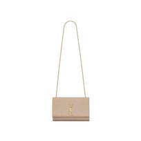 [Pre-Owned] Ysl Gold Logo Grainy Embossed Leather Chain Handheld Crossbody Shoulder Bag - Good #X9M7GE ONE SIZE