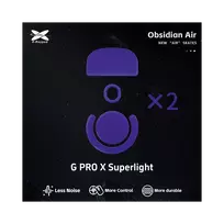 X-Raypad Obsidian Air Mouse Feet | Purple, x2, Logitech G Pro X Superlight