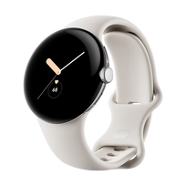 Išmanusis laikrodis Google Pixel Watch LTE 41mm Polished Silver Case with Sport Band – Chalk