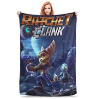 Ratchet and Clank Essential Collection Blankets Soft Warm Flannel Throw Blanket Plush for Bed Living room Picnic Travel Home Size: 75*100cm, Weight: 230 GSM