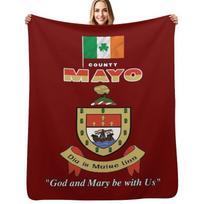 COUNTY MAYO IRELAND - OFFICIAL CREST Throw Blanket Air Conditioner Soft Blanket for Office Home Size: 75*100cm, Weight: 230 GSM