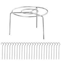 1 PC Stainless Steel Vertical Grill Rack with 12/24/36/48 Skewers for Kitchen And Outdoor BBQ Perfect for Grilling Meat And Vegetables (Silver,1 Rack+24 Skewers) sidabras