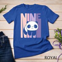 Kids 9 Year Old Cute Panda Birthday Girl 9th B-day T-Shirt Unisex T-shirt 8 L